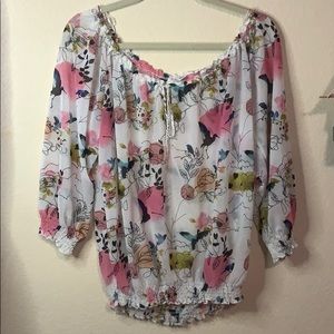 H&M Floral Bird Blouse